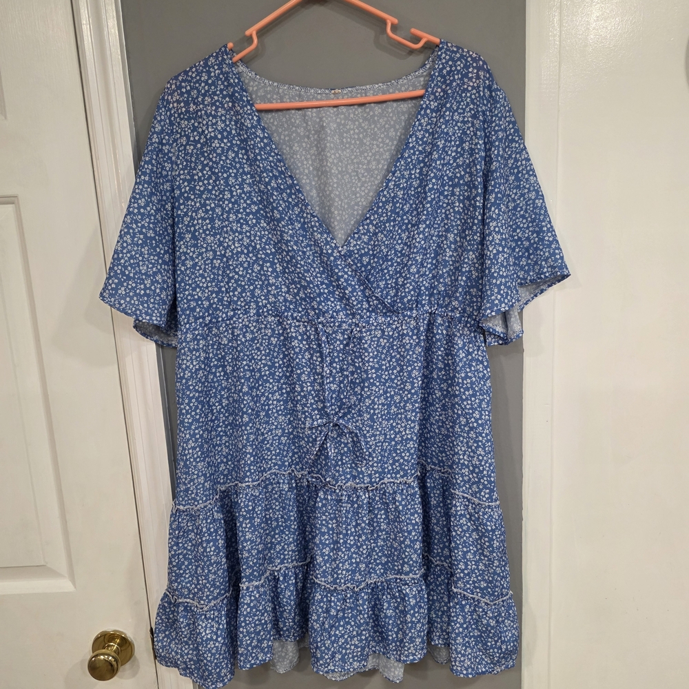 SHEIN Blue Floral Dress